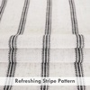 image:imageDriftAway Kitchen Curtains Striped Tier Linen Short Curtains Windowpane Plaid Cafe 45 Inch Length for Living Room Bathroom Chris Farmhouse Rustic Rod Pocket 2 Panels GrayFarmhouse Black
