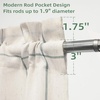 image:imageDriftAway Kitchen Curtains Striped Tier Linen Short Curtains Windowpane Plaid Cafe 45 Inch Length for Living Room Bathroom Chris Farmhouse Rustic Rod Pocket 2 Panels GrayLoden Green