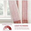image:imageDriftAway Kitchen Curtains Striped Tier Linen Short Curtains Windowpane Plaid Cafe 45 Inch Length for Living Room Bathroom Chris Farmhouse Rustic Rod Pocket 2 Panels GrayChris Red