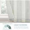 image:imageDriftAway Kitchen Curtains Striped Tier Linen Short Curtains Windowpane Plaid Cafe 45 Inch Length for Living Room Bathroom Chris Farmhouse Rustic Rod Pocket 2 Panels GrayChris Jade Green