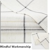 image:imageDriftAway Kitchen Curtains Striped Tier Linen Short Curtains Windowpane Plaid Cafe 45 Inch Length for Living Room Bathroom Chris Farmhouse Rustic Rod Pocket 2 Panels GrayBlack