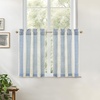 image:imageDriftAway Kitchen Curtains Striped Tier Linen Short Curtains Windowpane Plaid Cafe 45 Inch Length for Living Room Bathroom Chris Farmhouse Rustic Rod Pocket 2 Panels GrayChris Navy
