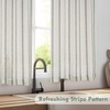 image:imageDriftAway Kitchen Curtains Striped Tier Linen Short Curtains Windowpane Plaid Cafe 45 Inch Length for Living Room Bathroom Chris Farmhouse Rustic Rod Pocket 2 Panels GrayFarmhouse Loden Green