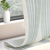 image:imageDriftAway Kitchen Curtains Striped Tier Linen Short Curtains Windowpane Plaid Cafe 45 Inch Length for Living Room Bathroom Chris Farmhouse Rustic Rod Pocket 2 Panels GrayChris Jade Green