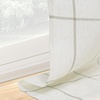 image:imageDriftAway Kitchen Curtains Striped Tier Linen Short Curtains Windowpane Plaid Cafe 45 Inch Length for Living Room Bathroom Chris Farmhouse Rustic Rod Pocket 2 Panels GrayTaupe