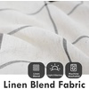 image:imageDriftAway Kitchen Curtains Striped Tier Linen Short Curtains Windowpane Plaid Cafe 45 Inch Length for Living Room Bathroom Chris Farmhouse Rustic Rod Pocket 2 Panels GrayBlack