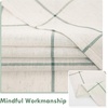 image:imageDriftAway Kitchen Curtains Striped Tier Linen Short Curtains Windowpane Plaid Cafe 45 Inch Length for Living Room Bathroom Chris Farmhouse Rustic Rod Pocket 2 Panels GrayLoden Green
