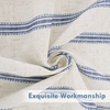 image:imageDriftAway Kitchen Curtains Striped Tier Linen Short Curtains Windowpane Plaid Cafe 45 Inch Length for Living Room Bathroom Chris Farmhouse Rustic Rod Pocket 2 Panels GrayFarmhouse Navy