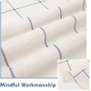 image:imageDriftAway Kitchen Curtains Striped Tier Linen Short Curtains Windowpane Plaid Cafe 45 Inch Length for Living Room Bathroom Chris Farmhouse Rustic Rod Pocket 2 Panels GrayNavy