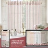 image:imageDriftAway Kitchen Curtains Striped Tier Linen Short Curtains Windowpane Plaid Cafe 45 Inch Length for Living Room Bathroom Chris Farmhouse Rustic Rod Pocket 2 Panels GrayFarmhouse Red