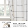 image:imageDriftAway Kitchen Curtains Striped Tier Linen Short Curtains Windowpane Plaid Cafe 45 Inch Length for Living Room Bathroom Chris Farmhouse Rustic Rod Pocket 2 Panels GrayBlack