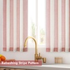image:imageDriftAway Kitchen Curtains Striped Tier Linen Short Curtains Windowpane Plaid Cafe 45 Inch Length for Living Room Bathroom Chris Farmhouse Rustic Rod Pocket 2 Panels GrayChris Red