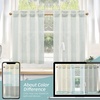 image:imageDriftAway Kitchen Curtains Striped Tier Linen Short Curtains Windowpane Plaid Cafe 45 Inch Length for Living Room Bathroom Chris Farmhouse Rustic Rod Pocket 2 Panels GrayChris Jade Green