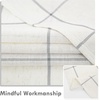 image:imageDriftAway Kitchen Curtains Striped Tier Linen Short Curtains Windowpane Plaid Cafe 45 Inch Length for Living Room Bathroom Chris Farmhouse Rustic Rod Pocket 2 Panels GrayGrey