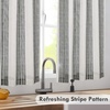 image:imageDriftAway Kitchen Curtains Striped Tier Linen Short Curtains Windowpane Plaid Cafe 45 Inch Length for Living Room Bathroom Chris Farmhouse Rustic Rod Pocket 2 Panels GrayChris Black