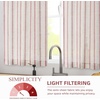 image:imageDriftAway Kitchen Curtains Striped Tier Linen Short Curtains Windowpane Plaid Cafe 45 Inch Length for Living Room Bathroom Chris Farmhouse Rustic Rod Pocket 2 Panels GrayFarmhouse Red