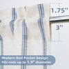 image:imageDriftAway Kitchen Curtains Striped Tier Linen Short Curtains Windowpane Plaid Cafe 45 Inch Length for Living Room Bathroom Chris Farmhouse Rustic Rod Pocket 2 Panels GrayFarmhouse Navy