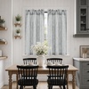 image:imageDriftAway Kitchen Curtains Striped Tier Linen Short Curtains Windowpane Plaid Cafe 45 Inch Length for Living Room Bathroom Chris Farmhouse Rustic Rod Pocket 2 Panels GrayHyggegray
