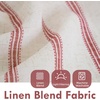image:imageDriftAway Kitchen Curtains Striped Tier Linen Short Curtains Windowpane Plaid Cafe 45 Inch Length for Living Room Bathroom Chris Farmhouse Rustic Rod Pocket 2 Panels GrayFarmhouse Red