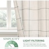 image:imageDriftAway Kitchen Curtains Striped Tier Linen Short Curtains Windowpane Plaid Cafe 45 Inch Length for Living Room Bathroom Chris Farmhouse Rustic Rod Pocket 2 Panels GrayLoden Green