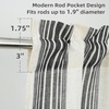 image:imageDriftAway Kitchen Curtains Striped Tier Linen Short Curtains Windowpane Plaid Cafe 45 Inch Length for Living Room Bathroom Chris Farmhouse Rustic Rod Pocket 2 Panels GrayChris Black