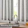 image:imageDriftAway Kitchen Curtains Striped Tier Linen Short Curtains Windowpane Plaid Cafe 45 Inch Length for Living Room Bathroom Chris Farmhouse Rustic Rod Pocket 2 Panels GrayChris Black