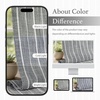 image:imageDriftAway Kitchen Curtains Striped Tier Linen Short Curtains Windowpane Plaid Cafe 45 Inch Length for Living Room Bathroom Chris Farmhouse Rustic Rod Pocket 2 Panels GrayHyggegray