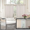 image:imageDriftAway Kitchen Curtains Striped Tier Linen Short Curtains Windowpane Plaid Cafe 45 Inch Length for Living Room Bathroom Chris Farmhouse Rustic Rod Pocket 2 Panels GrayFarmhouse Gray