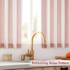 image:imageDriftAway Kitchen Curtains Striped Tier Linen Short Curtains Windowpane Plaid Cafe 45 Inch Length for Living Room Bathroom Chris Farmhouse Rustic Rod Pocket 2 Panels GrayChris Red