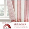 image:imageDriftAway Kitchen Curtains Striped Tier Linen Short Curtains Windowpane Plaid Cafe 45 Inch Length for Living Room Bathroom Chris Farmhouse Rustic Rod Pocket 2 Panels GrayChris Red