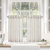 image:imageDriftAway Kitchen Curtains Striped Tier Linen Short Curtains Windowpane Plaid Cafe 45 Inch Length for Living Room Bathroom Chris Farmhouse Rustic Rod Pocket 2 Panels GrayFarmhouse Black