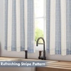 image:imageDriftAway Kitchen Curtains Striped Tier Linen Short Curtains Windowpane Plaid Cafe 45 Inch Length for Living Room Bathroom Chris Farmhouse Rustic Rod Pocket 2 Panels GrayChris Navy