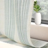image:imageDriftAway Kitchen Curtains Striped Tier Linen Short Curtains Windowpane Plaid Cafe 45 Inch Length for Living Room Bathroom Chris Farmhouse Rustic Rod Pocket 2 Panels GrayChris Jade Green