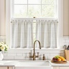 image:imageDriftAway Kitchen Curtains Striped Tier Linen Short Curtains Windowpane Plaid Cafe 45 Inch Length for Living Room Bathroom Chris Farmhouse Rustic Rod Pocket 2 Panels GrayTickingbeige
