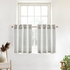 image:imageDriftAway Kitchen Curtains Striped Tier Linen Short Curtains Windowpane Plaid Cafe 45 Inch Length for Living Room Bathroom Chris Farmhouse Rustic Rod Pocket 2 Panels GrayChris Gray