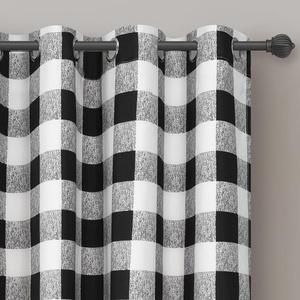 image:imageDriftAway Buffalo Plaid Blackout Curtains 2 Panels W52 x L63 BlackBlack