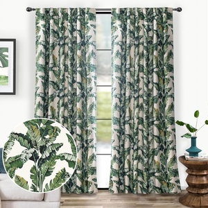 image:imageDriftAway Olive Green Linen Curtains Blackout 84 Inches Long Lined Thermal Window Drapes for Bedroom Back Tab Farmhouse Leaf Home Decoration 2 PanelsLinen Green