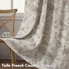 image:imageDriftAway 100 Blackout Curtains Toile Linen Back Tab W52xL84 BlackBeige