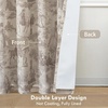 image:imageDriftAway 100 Blackout Curtains Toile Linen Back Tab W52xL84 BlackBeige