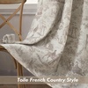 image:imageDriftAway 100 Blackout Curtains Toile Linen Back Tab W52xL84 BlackBeige