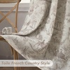image:imageDriftAway 100 Blackout Curtains Toile Linen Back Tab W52xL84 BlackBeige