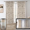 image:imageDriftAway 100 Blackout Curtains Toile Linen Back Tab W52xL84 BlackBeige