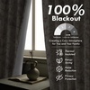 image:imageDriftAway 100 Blackout Curtains Toile Linen Back Tab W52xL84 BlackBeige