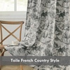 image:imageDriftAway 100 Blackout Curtains Toile Linen Back Tab W52xL84 BlackBlack