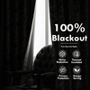 image:imageDriftAway 100 Blackout Curtains Toile Linen Back Tab W52xL84 BlackBlack