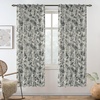 image:imageDriftAway 100 Blackout Curtains Toile Linen Back Tab W52xL84 BlackBlack