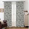 image:imageDriftAway 100 Blackout Curtains Toile Linen Back Tab W52xL84 BlackBlack