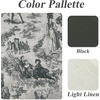 image:imageDriftAway 100 Blackout Curtains Toile Linen Back Tab W52xL84 BlackBlack