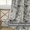 image:imageDriftAway 100 Blackout Curtains Toile Linen Back Tab W52xL84 BlackBlack