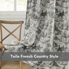 image:imageDriftAway 100 Blackout Curtains Toile Linen Back Tab W52xL84 BlackBlack